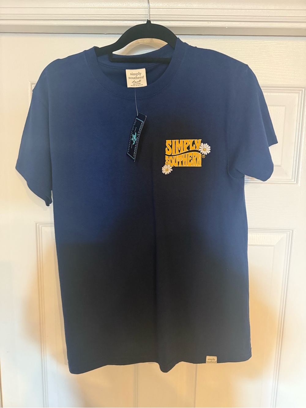 Simply Southern Navy Daisy Logo T‑Shirt
